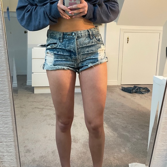 One Teaspoon Blue Jean Shorts - Picture 2 of 6